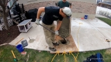 How To Pour Concrete Footings Under an Existing Concrete Patio