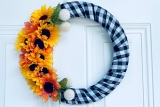 DIY Dollar Tree Sunflower Wreath for Charming Fall Farmhouse Decor